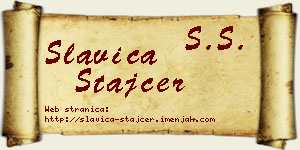 Slavica Štajcer vizit kartica